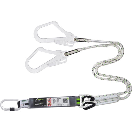 HOPE - Forked energy absorbing kernmantle rope lanyard with connectors FA50 101 17 and FA 50 207 55